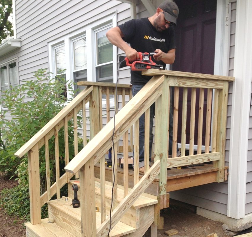 Wooden porch by yourself