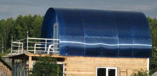 Bath polycarbonate roof
