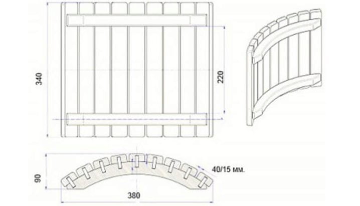 Sauna Lower Backrests