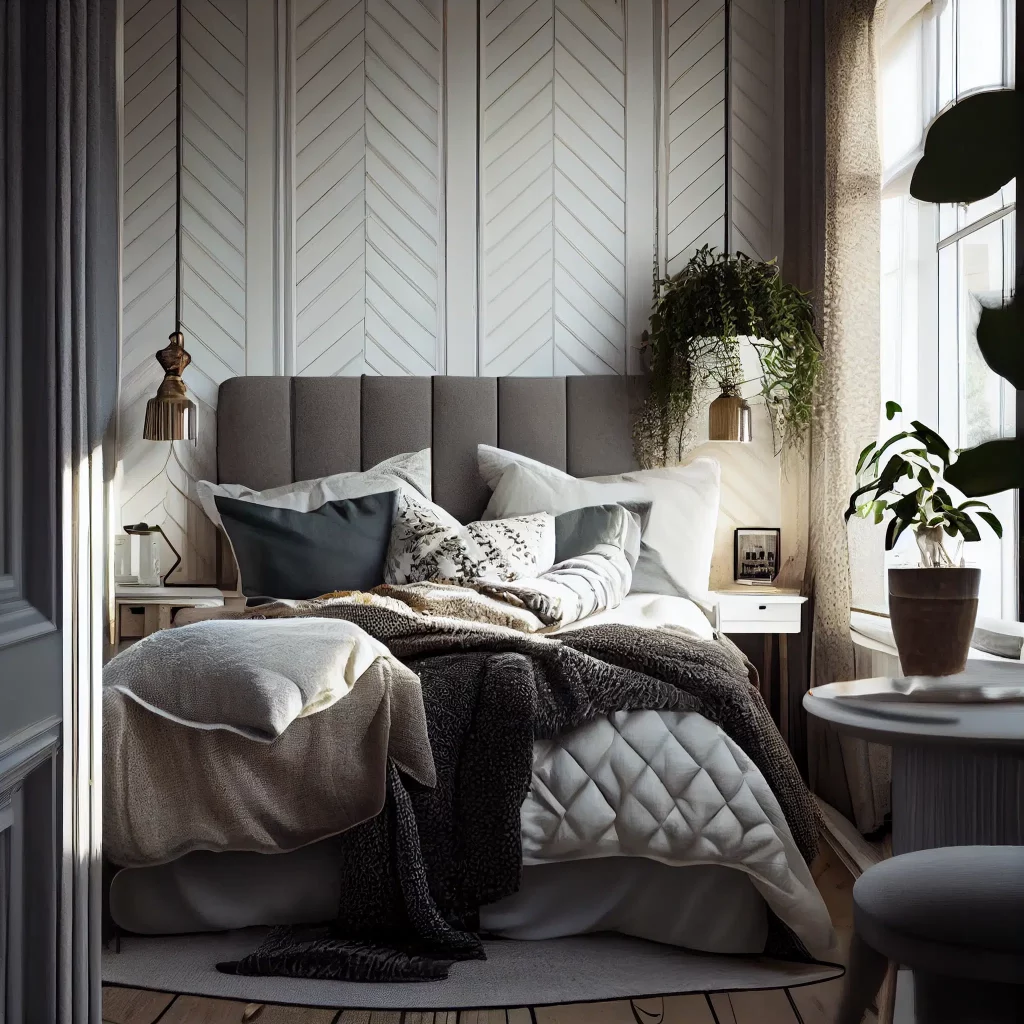 Скандинавский стиль в интерьере спальни