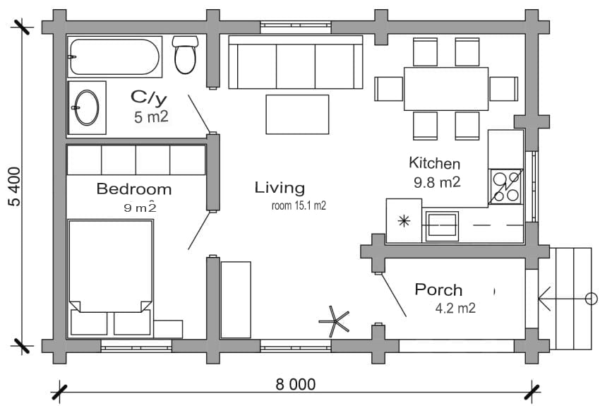 Porch to the house with your own hands