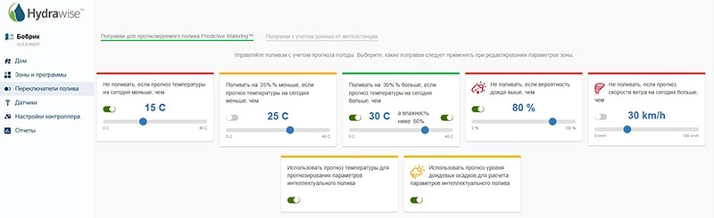 налаштування системи Hunter Hydrawise