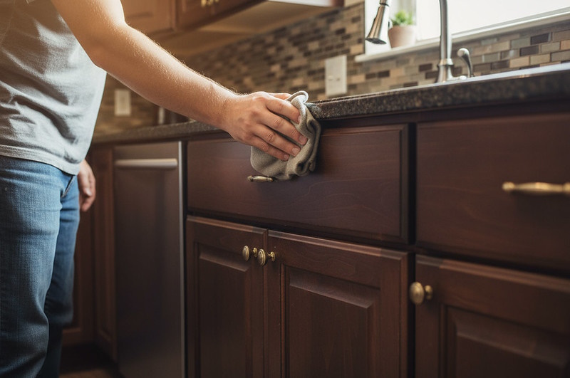 уход за деревянным фасадом кухни